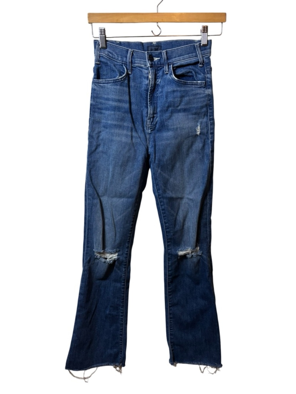 Mother | denim blue jeans 25 the hustler ankle fray can’t stop staring